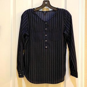 Ann Taylor Petites | XSP Black pinstripe blouse